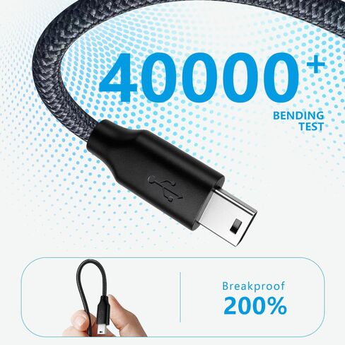 [كابل شحن USB وUSB C مجدول من قطعتين لآلات حاسبة تكساس إنسترومنتس، TI-84 Plus CE، TI-84 Plus C الإصدار الفضي، TI 89 تيتانيوم، TI Nspire CX-3.3ft in Kuwait