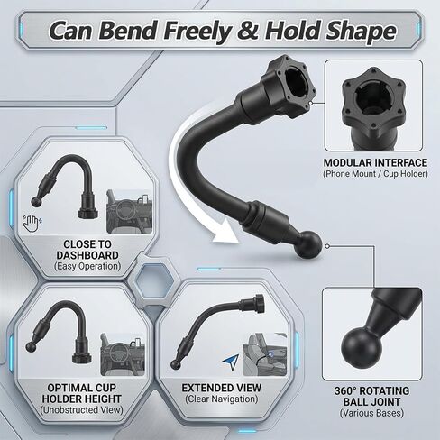 17mm Balls Socket Adapters, Flexible Socket Extension 360° Rotation in Saudi Arabia