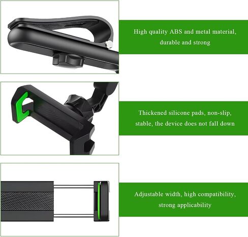 Car Sun Visor Phone Holder, 1080° Rotatable Multifunctional Rearview Mirror Phone Holder, Foldable Adjustable Sun Visor Mount Clip Compatible with Most Smartphones in Saudi Arabia