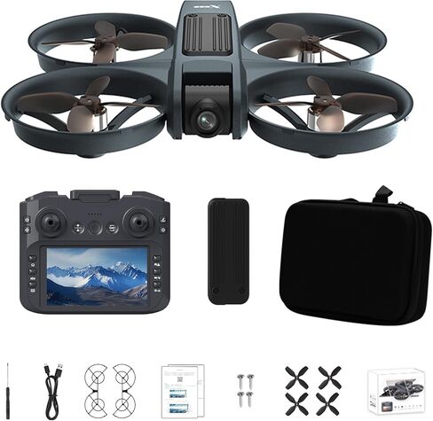 FPV Drone with 4.5" Screen Remote Control, Dual Lens Adults Quadcopter in Saudi Arabia