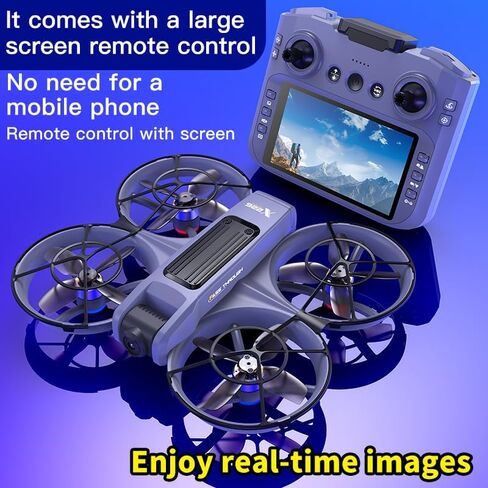 FPV Drone with 4.5" Screen Remote Control, Dual Lens Adults Quadcopter in Saudi Arabia