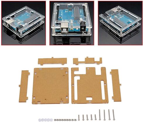R3 Acrylic Case, Transparent, Custom Enclosure, Heat Dissipation, Easy Installation, for R3 Development Board Protection in Saudi Arabia