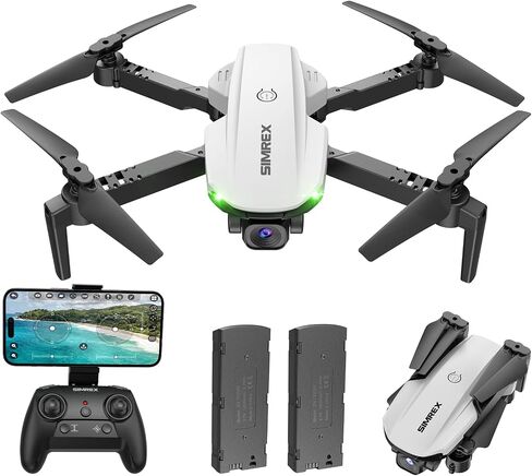 SIMREX Drone With Camera 1080P for Kids And Adults, RC Quadcopter with Altitude Hold, Mini Drone With One Key Start, Waypoint Fly, Headless Mode, 3D Flip, 3 Speeds, Remote Control Drone for Beginners in Saudi Arabia