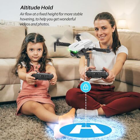 SIMREX Drone With Camera 1080P for Kids And Adults, RC Quadcopter with Altitude Hold, Mini Drone With One Key Start, Waypoint Fly, Headless Mode, 3D Flip, 3 Speeds, Remote Control Drone for Beginners in Saudi Arabia