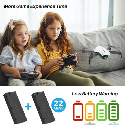 SIMREX Drone With Camera 1080P for Kids And Adults, RC Quadcopter with Altitude Hold, Mini Drone With One Key Start, Waypoint Fly, Headless Mode, 3D Flip, 3 Speeds, Remote Control Drone for Beginners in Saudi Arabia