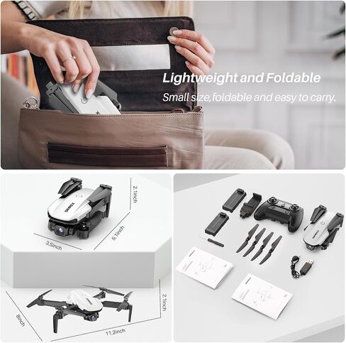SIMREX Drone With Camera 1080P for Kids And Adults, RC Quadcopter with Altitude Hold, Mini Drone With One Key Start, Waypoint Fly, Headless Mode, 3D Flip, 3 Speeds, Remote Control Drone for Beginners in Saudi Arabia