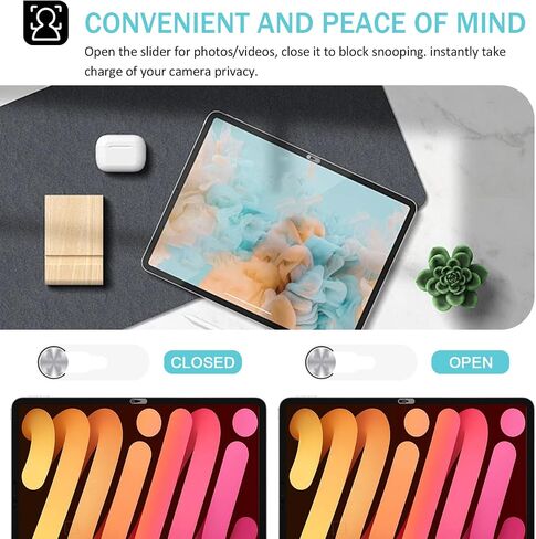 غطاء كاميرا أمامية متوافق مع أجهزة iPad/Galaxy/Tablet - فضي in Kuwait