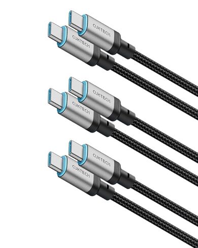 CUKTECH 240W USB C to USB C Cable(4.9ft, 3 Pack), 6A PD 3.1 Fast Charging, Durable Braided Type C Charger Cord for MacBook Pro/Air/Neo, iPhone 17/16/15 Pro Max, iPad Pro/Air, Samsung S26/S25 Ultra in Saudi Arabia
