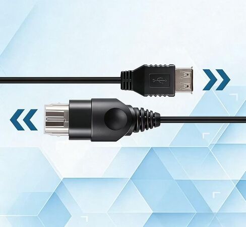PC Female USB Converter Adapter Cable Cord Compatible with Original Xbox Console Gen.1 Console（0.7 M） in Saudi Arabia