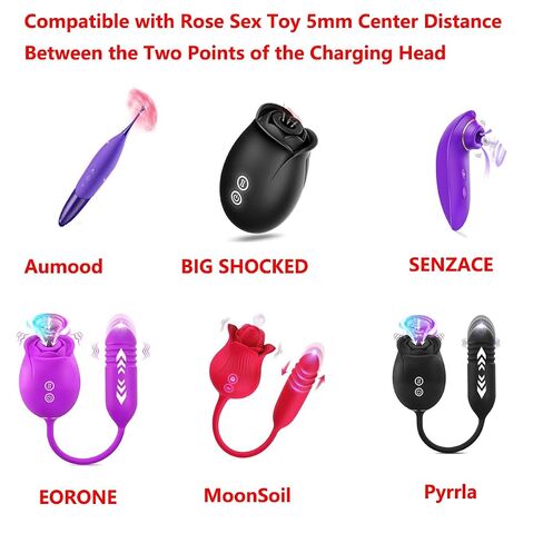 Rose Sex Toy Charger Charging Cable Compatible with EORONE, Big Shocked, Pandora, SENZACE, DIMAIR, Pyrrla, MoonSoil Rose Massager Charging Cord(5mm/0.2Inch) in Saudi Arabia