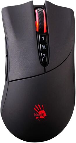 ماوس الألعاب اللاسلكي Bloody R36 Ultra Dual Mode - 12000 CPI، مستشعر PAW3313، ناقل حركة لاسلكي 1 مللي ثانية، 7 أزرار قابلة للبرمجة، وقت تشغيل يصل إلى 75 ساعة، إضاءة RGB، للرياضات الإلكترونية والألعاب in Kuwait