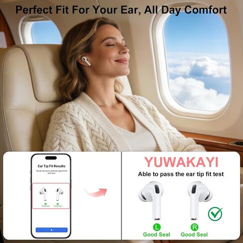 أطراف أذن بديلة متوافقة مع AirPods Pro 3 (5 أزواج، XXS/XS/S/M/L) in Kuwait