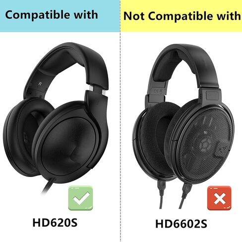 HD620S Cooling Gel Earpads Kits Compatible with Sennheiser HD620S HD 620S HD620 Headset Ear Pads Replacement Ear Cushions Memory Foam Black in Saudi Arabia