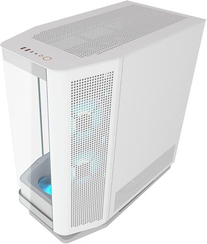 COUGAR FV270 Curved Tempered Glass PC Case | Spacious Interior for High-End Components | with Superior Airflow Design - Black (White RGB) in Saudi Arabia