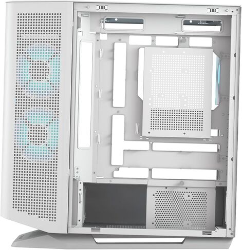 COUGAR FV270 Curved Tempered Glass PC Case | Spacious Interior for High-End Components | with Superior Airflow Design - Black (White RGB) in Saudi Arabia