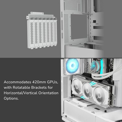 COUGAR FV270 Curved Tempered Glass PC Case | Spacious Interior for High-End Components | with Superior Airflow Design - Black (White RGB) in Saudi Arabia