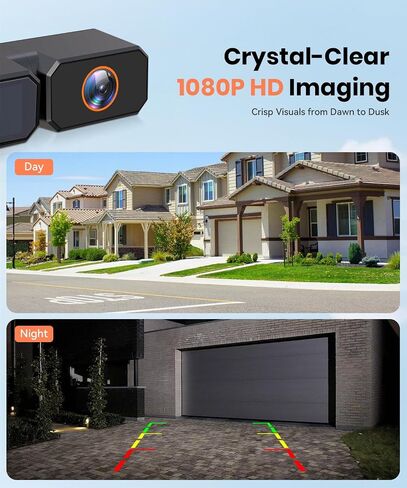 AUTO-VOX 7.2" Solar Wireless Backup Camera with Suction Cup Mount: HD 1080P DVR Reverse Camera, Adjustable Windshield Mount, IP69K Waterproof for Car, Van, SUV, Truck, Trailer, RV in Saudi Arabia