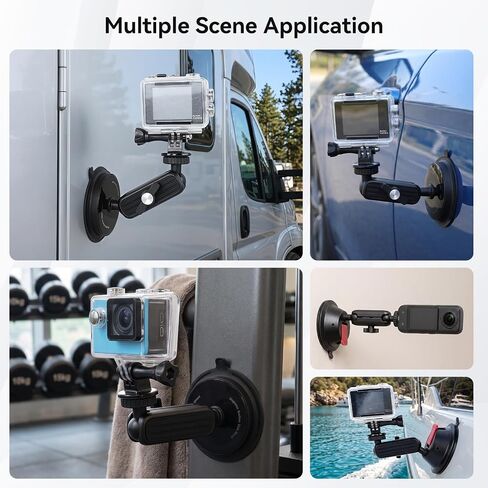 UTEBIT 2 in 1 Suction Cup and Magnetic Camera Mount Stand for Insta360 X5 in Saudi Arabia