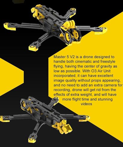 Master 5 V2 5-Inch FPV Drone Frame Kit- Compatible With Analog/O3 Air Unit VTX/Link For FPV Racing Freestyle Quadcopter in Saudi Arabia