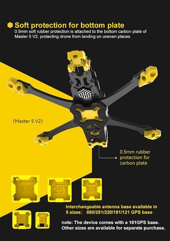 Master 5 V2 5-Inch FPV Drone Frame Kit- Compatible With Analog/O3 Air Unit VTX/Link For FPV Racing Freestyle Quadcopter in Saudi Arabia
