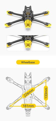 Master 5 V2 5-Inch FPV Drone Frame Kit- Compatible With Analog/O3 Air Unit VTX/Link For FPV Racing Freestyle Quadcopter in Saudi Arabia