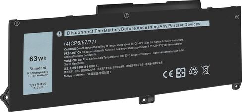 RJ40G 63Wh Laptop Battery Replacement for Dell Latitude 15 5520 Latitude 14 5420 Precision 15 3560 Series M033W 01K2CF 075X16 WY9DX P137G P137G001 P104F P104F001 0WK3F1 0M3KCN 15.2V 3941mAh Notebook. in Kuwait