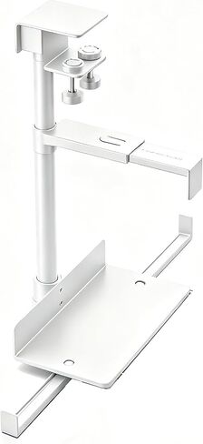 Underdesk PC Mount, 30kg No-Drill, 360° for ATX (Black) in Saudi Arabia