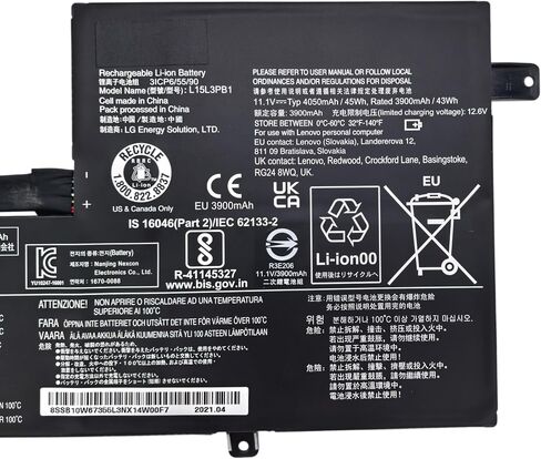 L15M3PB1 L15L3PB1 Laptop Battery Compatible with Lenovo Flex 11 Chromebook S330 C330 N22 N22-20 N23 N42 N42-20 300E Chromebook Series 5B10K88047 5B10K88048 5B10K88049 SB18C15129-11.1V 45Wh in Kuwait