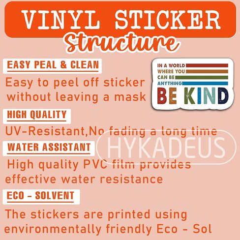 (3Pcs) in A World Where You Can Be Anything Be Kind Sticker in Saudi Arabia