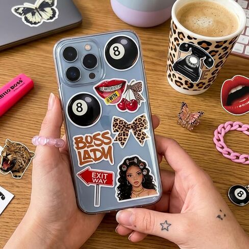 100 Pcs Black Girl Stickers, Retro Y2k Downtown Girl Stickers Bulk for Teen Adults, Motivational Aesthetic Decals for Scrapbook Laptop Water Bottle Notebook Party Supplies in Saudi Arabia