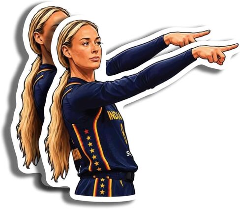 Cunningham Pointing Sophie Finger Meme Women's Basketball Sticker, Indiana Athlete Vinyl Decal, Basketball Player Hoops Sports Fan Sticker for Water Bottle, Laptop, Car Window, Locker - AAS2259 in Saudi Arabia