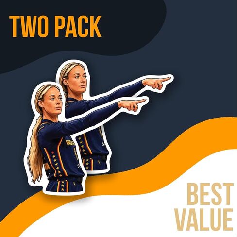 Cunningham Pointing Sophie Finger Meme Women's Basketball Sticker, Indiana Athlete Vinyl Decal, Basketball Player Hoops Sports Fan Sticker for Water Bottle, Laptop, Car Window, Locker - AAS2259 in Saudi Arabia