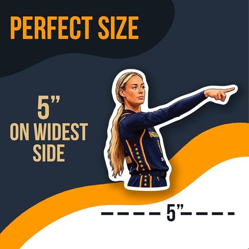 Cunningham Pointing Sophie Finger Meme Women's Basketball Sticker, Indiana Athlete Vinyl Decal, Basketball Player Hoops Sports Fan Sticker for Water Bottle, Laptop, Car Window, Locker - AAS2259 in Saudi Arabia