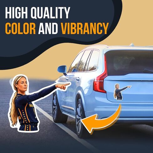 Cunningham Pointing Sophie Finger Meme Women's Basketball Sticker, Indiana Athlete Vinyl Decal, Basketball Player Hoops Sports Fan Sticker for Water Bottle, Laptop, Car Window, Locker - AAS2259 in Saudi Arabia