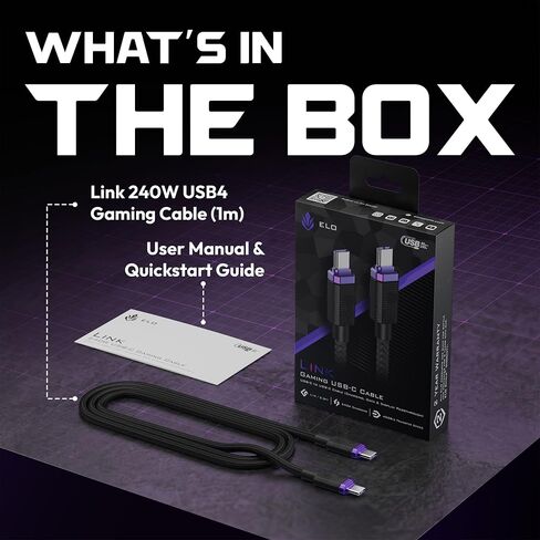 ELO Link 240W Thunderbolt 4 USBC Gaming Cable for XR AR Glasses, 40Gbps, 8K in Saudi Arabia