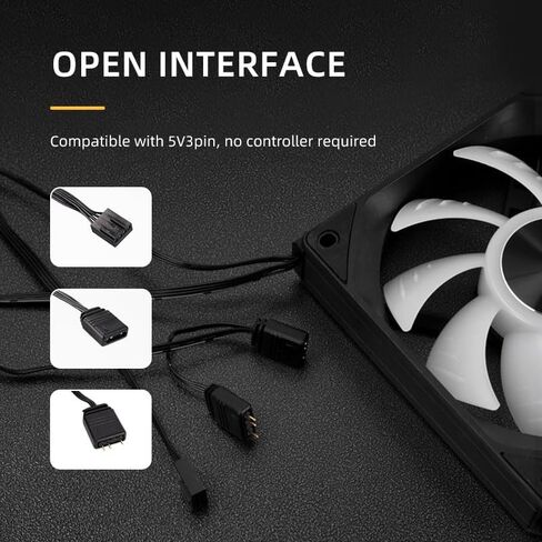 C30PRO MATX Compact PC Case + KL120 Wild ARGB Daisy-Chain Fan 3-Pack Bundle in Saudi Arabia