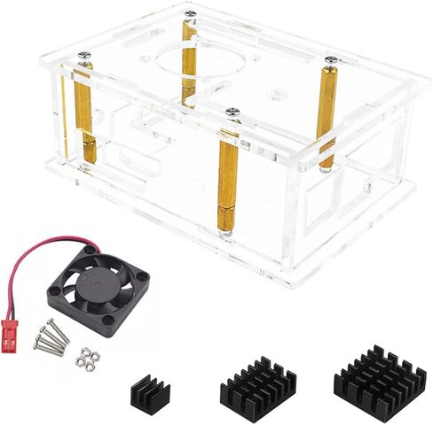 Acrylic Case for 3B Development Board Enclosure Shells Accurate Opening Ports with Fan Heat Sink Acrylic Case in Saudi Arabia