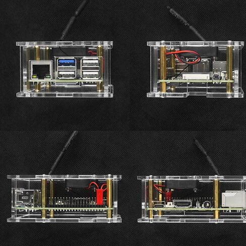 Acrylic Case for 3B Development Board Enclosure Shells Accurate Opening Ports with Fan Heat Sink Acrylic Case in Saudi Arabia