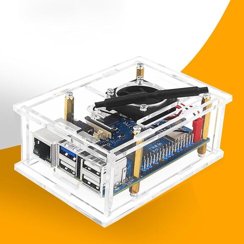 Acrylic Case for 3B Development Board Enclosure Shells Accurate Opening Ports with Fan Heat Sink Acrylic Case in Saudi Arabia