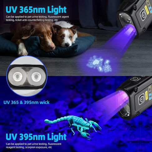 DARKBEAM UV Flashlight 365+395nm Blacklight Flat EDC Flashlights Woods Lamp in Saudi Arabia
