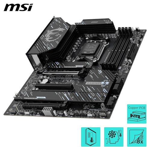 Micro Center CPU Motherboard Memory Combo: AMD Ryzen 7 9800X3D CPU Processor + MSI X870E Gaming Plus WiFi Motherboard + KLEVV Urbane V RGB DDR5 32GB 6000MHz CL30 Ram Memory White in Saudi Arabia