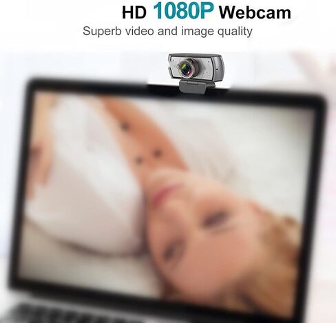 120° Wide Angle Webcam Full 1080P with Tripod Web Camera Video Conference for Computer Metting in Kuwait