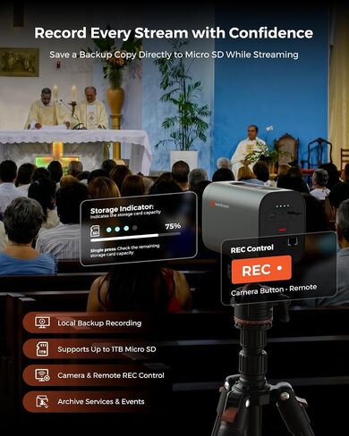 NearStream VM20 Pro 4K Streaming Camera, 10X Optical Zoom, USB-C/RJ45/HDMI in Saudi Arabia