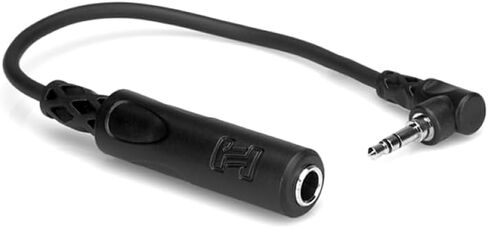HOSA MHE-100.5 1/4" TRS to Right Angle 3.5 mm TRS Headphone Adaptor Cable, 6 Inch (Pack of 2) in Kuwait