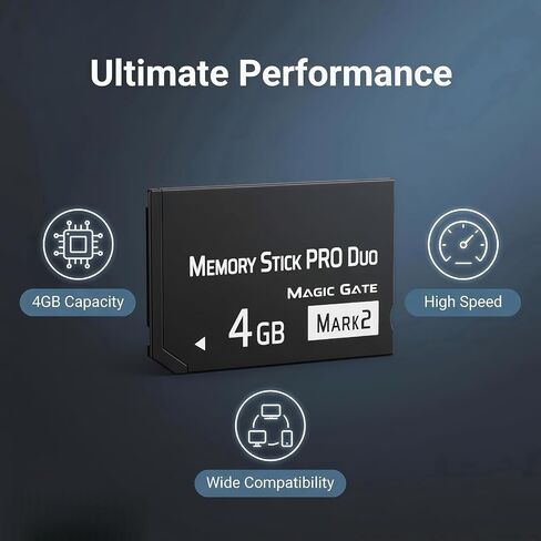 Premium 4GB Memory Stick Pro Duo MARK2 – Universal Compatibility for PSP1000/2000/3000, Cyber-Shot DSC, DSLR & Handycam in Saudi Arabia