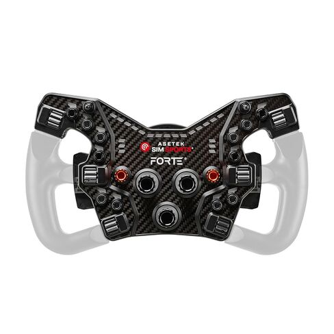 عجلة قيادة ASETEK Sim Racing Forte Formula Pro مع شاشة عرض السباق للكمبيوتر الشخصي - لوحة لمس LCD للوصول السريع والبديهي إلى القياس عن بعد الرئيسي - تحقيق التحكم الكامل باستخدام مصابيح LED ومدخلات قابلة للتخصيص in Saudi Arabia