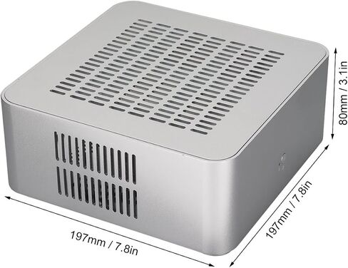 Aluminum Mini ITX Computer Case, Compact HTPC Chassis, Horizontal Desktop Enclosure with Multiple Expansion Holes for Home Media and Terminal Assembly in Saudi Arabia