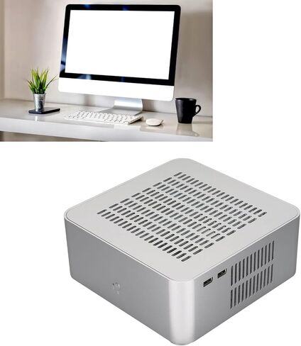 Aluminum Mini ITX Computer Case, Compact HTPC Chassis, Horizontal Desktop Enclosure with Multiple Expansion Holes for Home Media and Terminal Assembly in Saudi Arabia