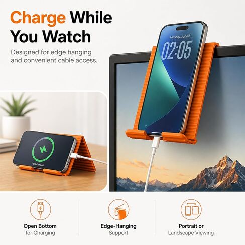 Flexible Silicone Phone Stand with 24 Pcs Suction Cups, Bendable Adjustable Phone Holder, Anti-Slip Foldable Desktop & Wall-Mount Stand for Smartphones, Tablets, and Lightweight Devices in Saudi Arabia