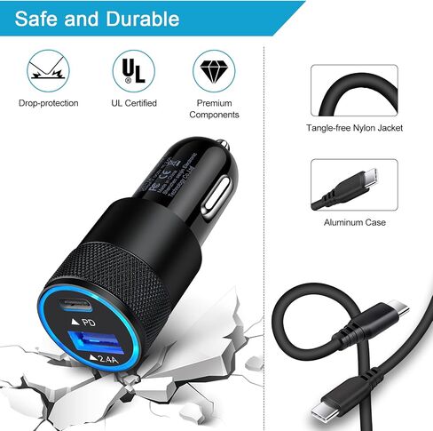 USB C Fast Car Charger for Samsung Galaxy S26 S25 S24 S23 Ultra S22 S21 S20 in Saudi Arabia